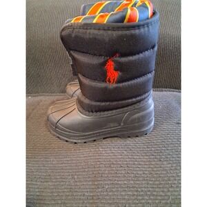Polo Ralph Lauren Vancouver Snow Boots Jet Black Junior Youth Size 6
